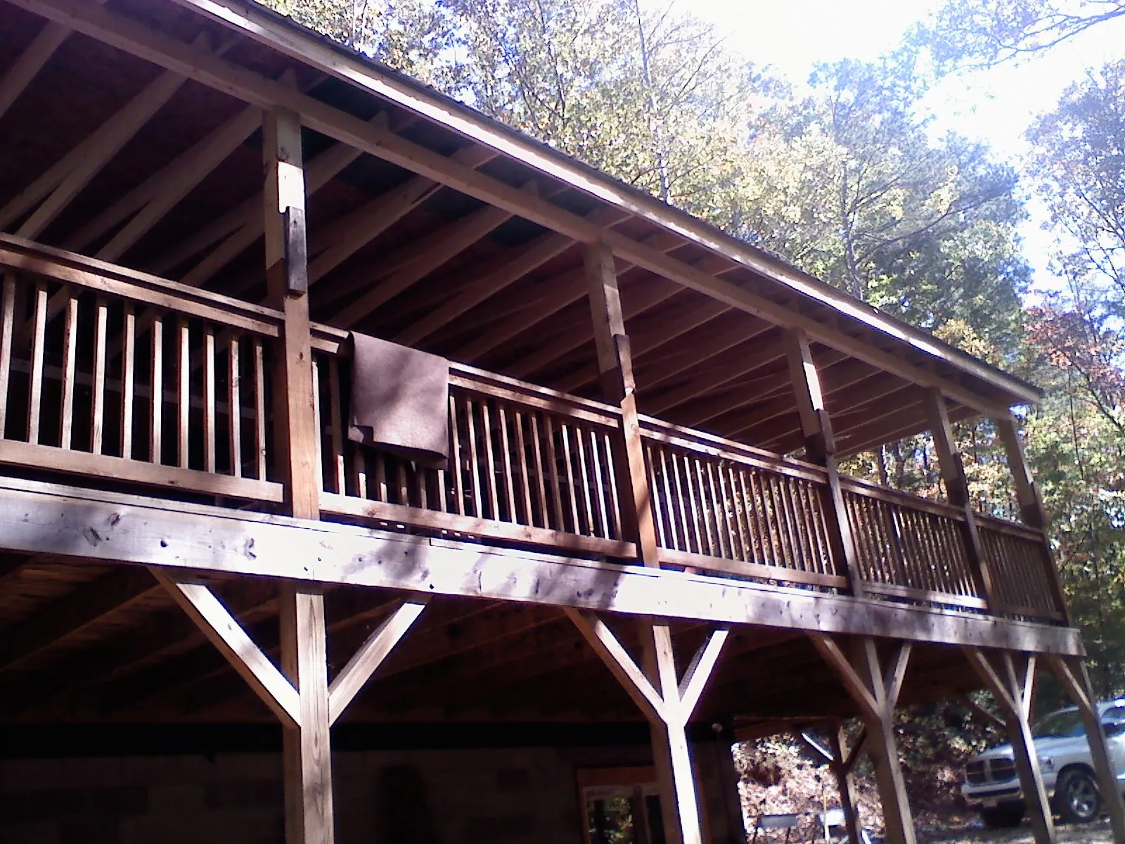 Timber framing under a new elevated porch and deck — Roof Leak Repair in Polkton by Roofing Brothers